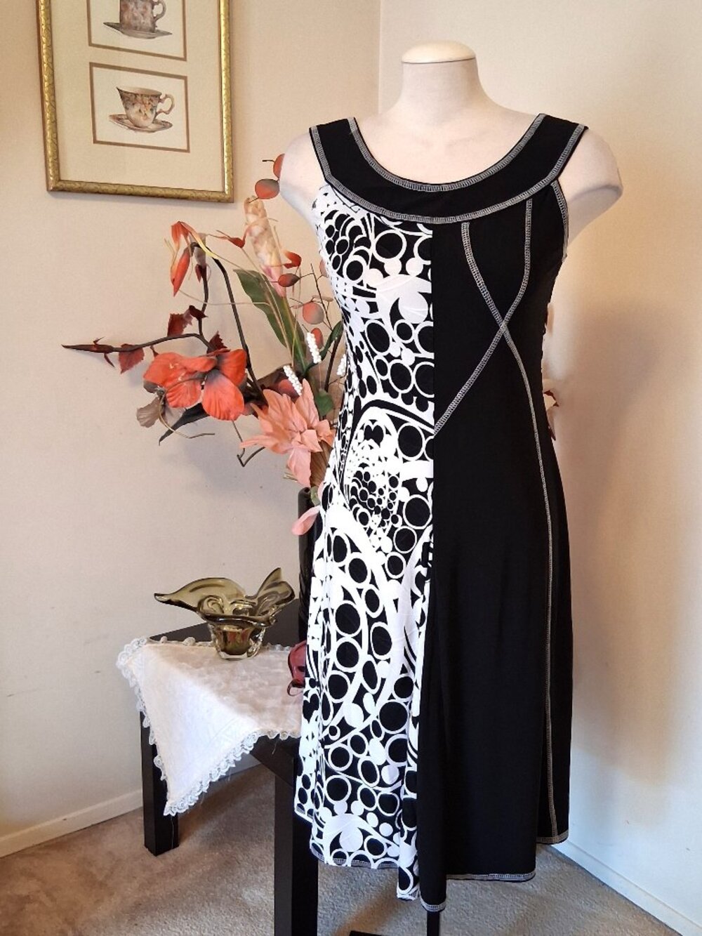 NWOT Jillian Tracy Well Tailored Artistic Design Printed Summer Dress 8